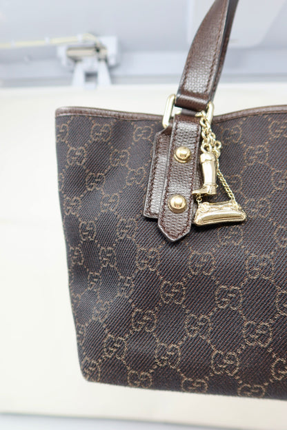 Gucci GG Canvas Dark Brown Mini Tote - Under $700