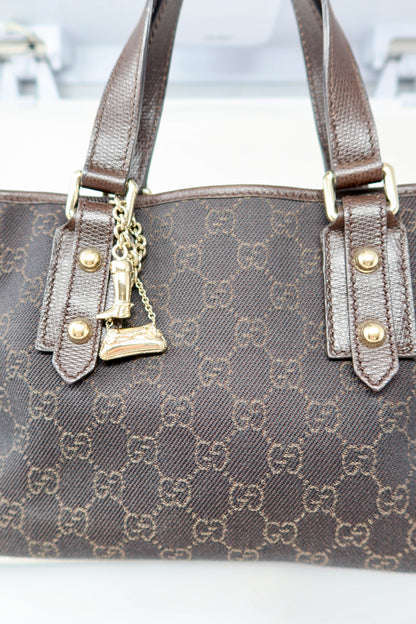 Gucci GG Canvas Dark Brown Mini Tote - Under $700