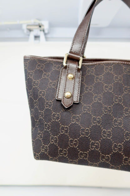 Gucci GG Canvas Dark Brown Mini Tote - Under $700