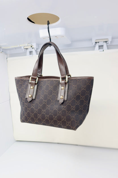 Gucci GG Canvas Dark Brown Mini Tote - Under $700