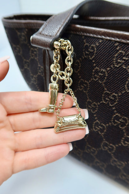 Gucci GG Canvas Dark Brown Mini Tote - Under $700