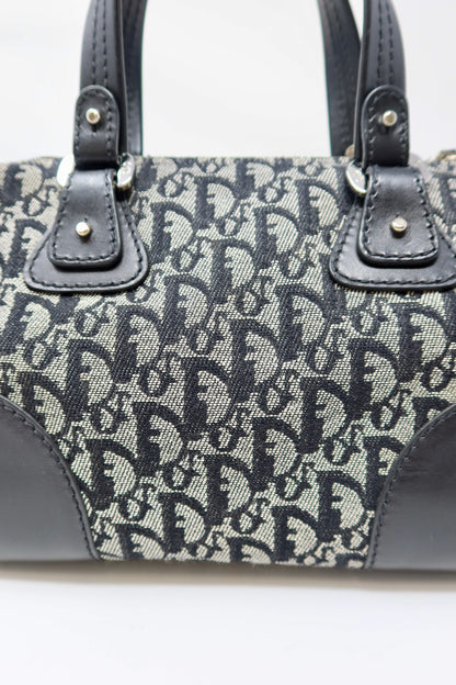 Dior Trotter Canvas Mini Boston Bag Black