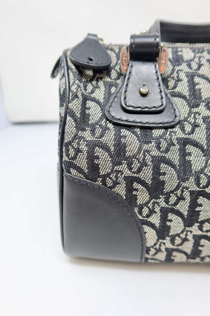 Dior Trotter Canvas Mini Boston Bag Black