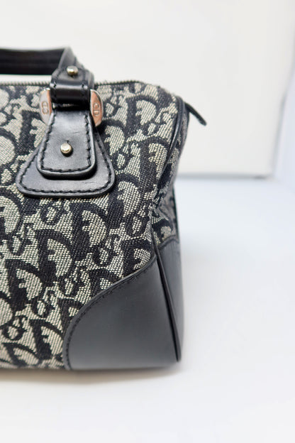 Dior Trotter Canvas Mini Boston Bag Black