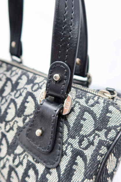 Dior Trotter Canvas Mini Boston Bag Black