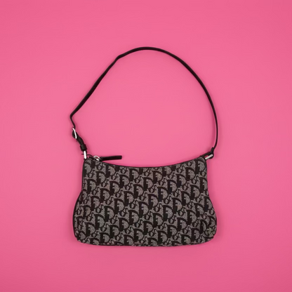 Christian Dior Trotter Jacquard Canvas Shoulder Bag