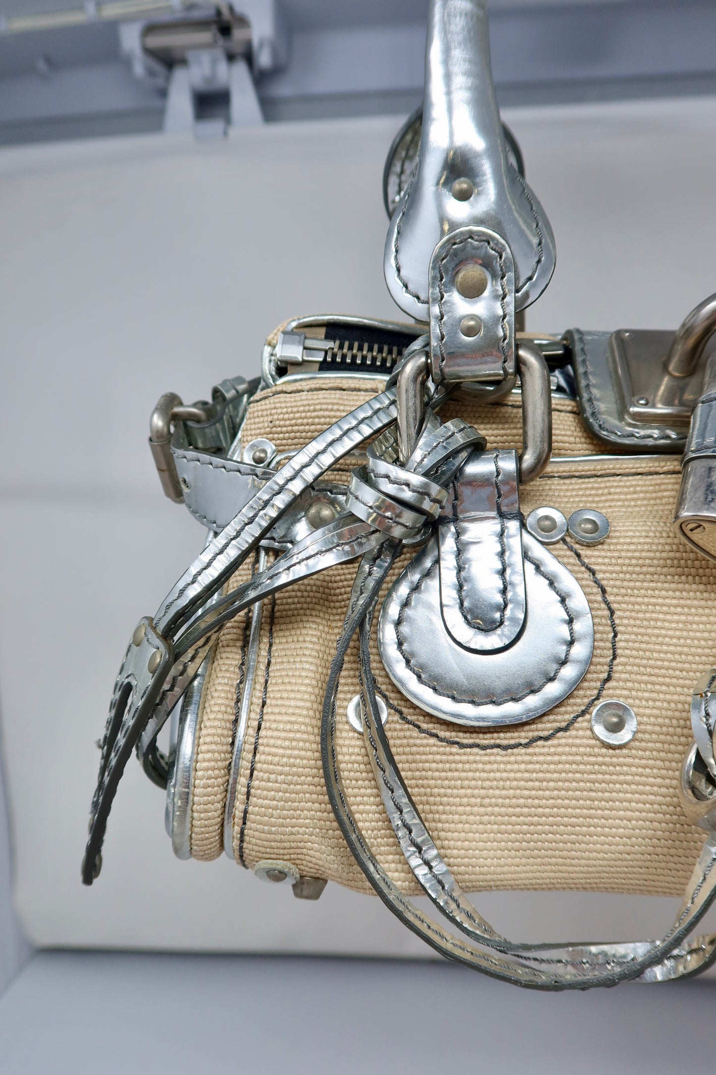 Chloe Paddington Mini Silver Bag - Under $1000