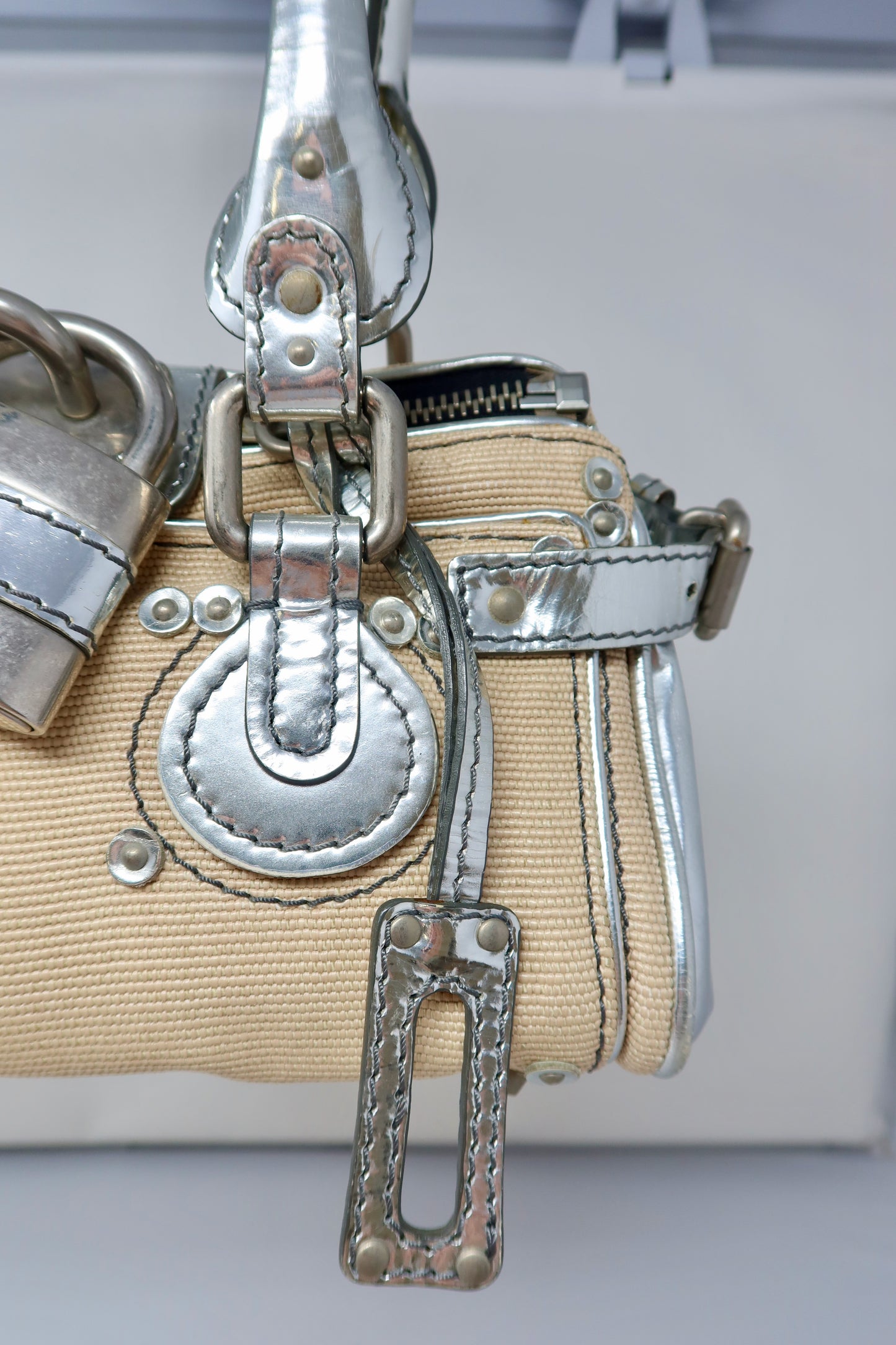 Chloe Paddington Mini Silver Bag - Under $1000
