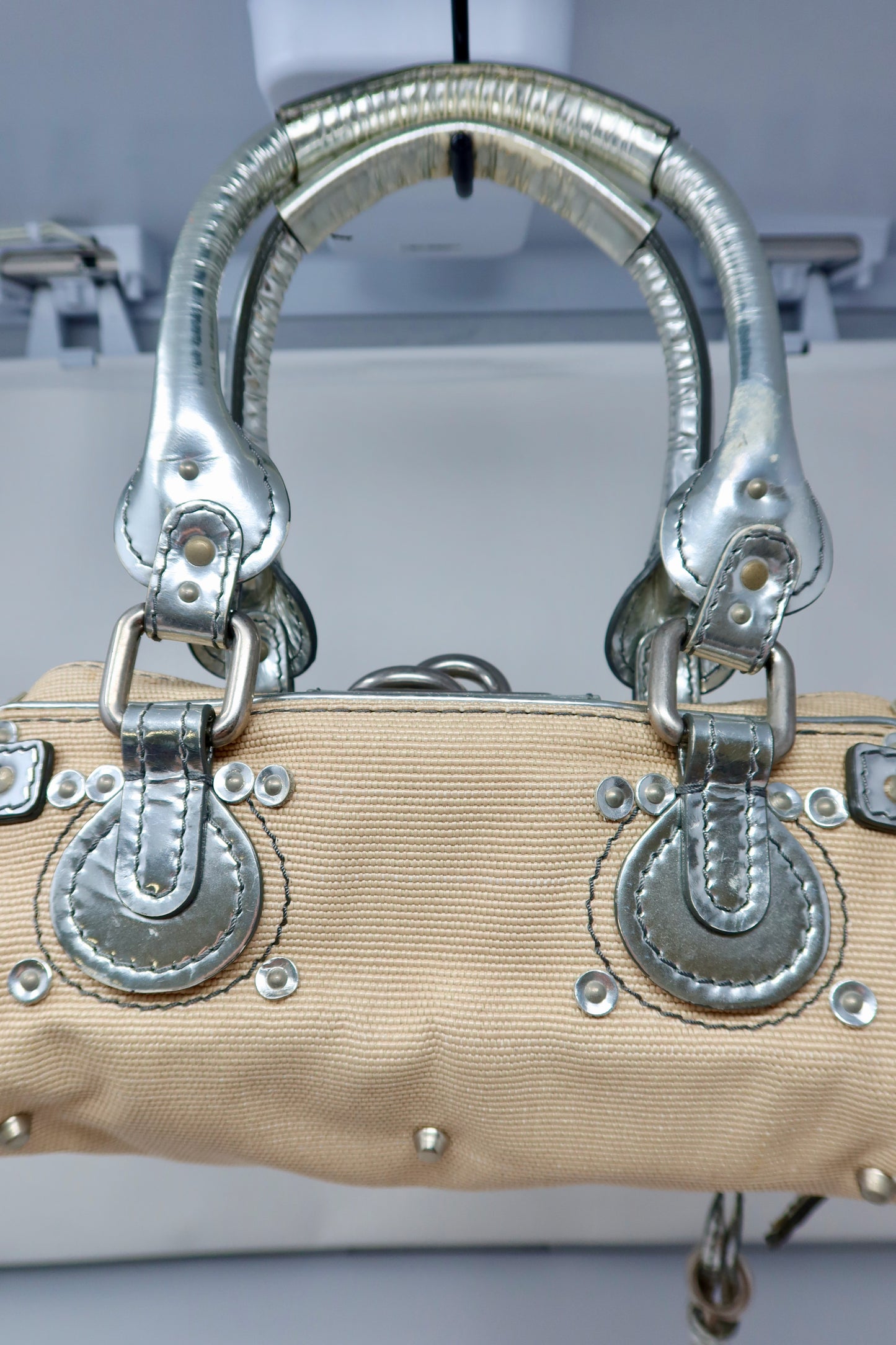 Chloe Paddington Mini Silver Bag - Under $1000
