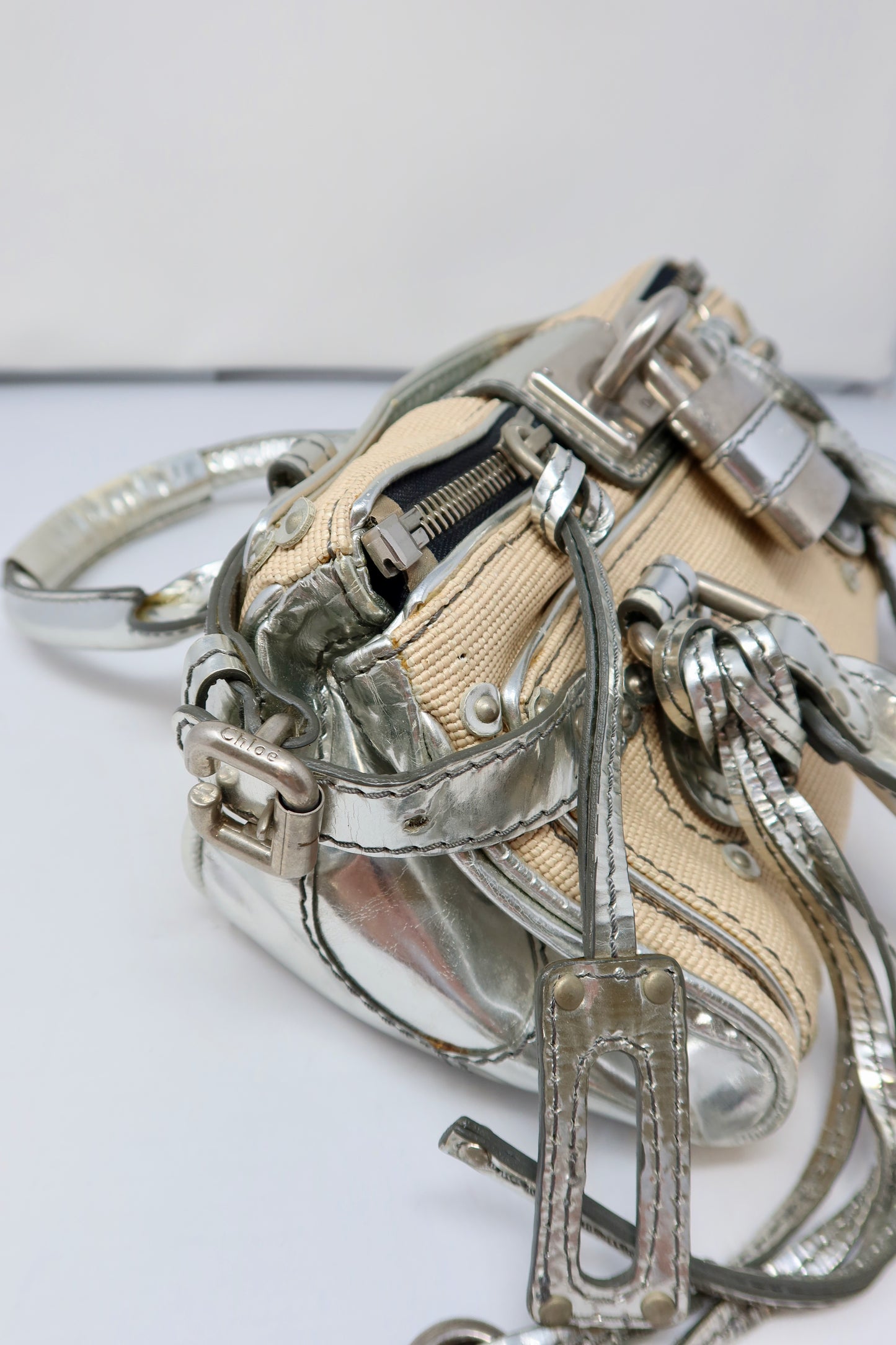 Chloe Paddington Mini Silver Bag - Under $1000