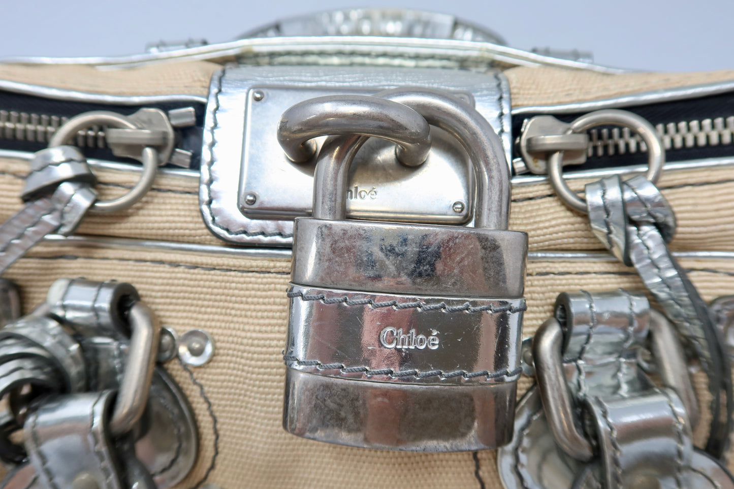 Chloe Paddington Mini Silver Bag - Under $1000