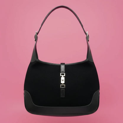 Gucci Jackie Tom Ford Era Wool Black Shoulder Bag