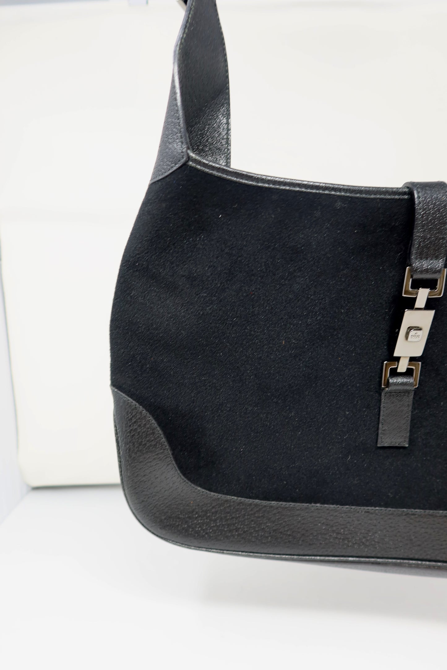 Gucci Jackie Tom Ford Era Wool Black Shoulder Bag
