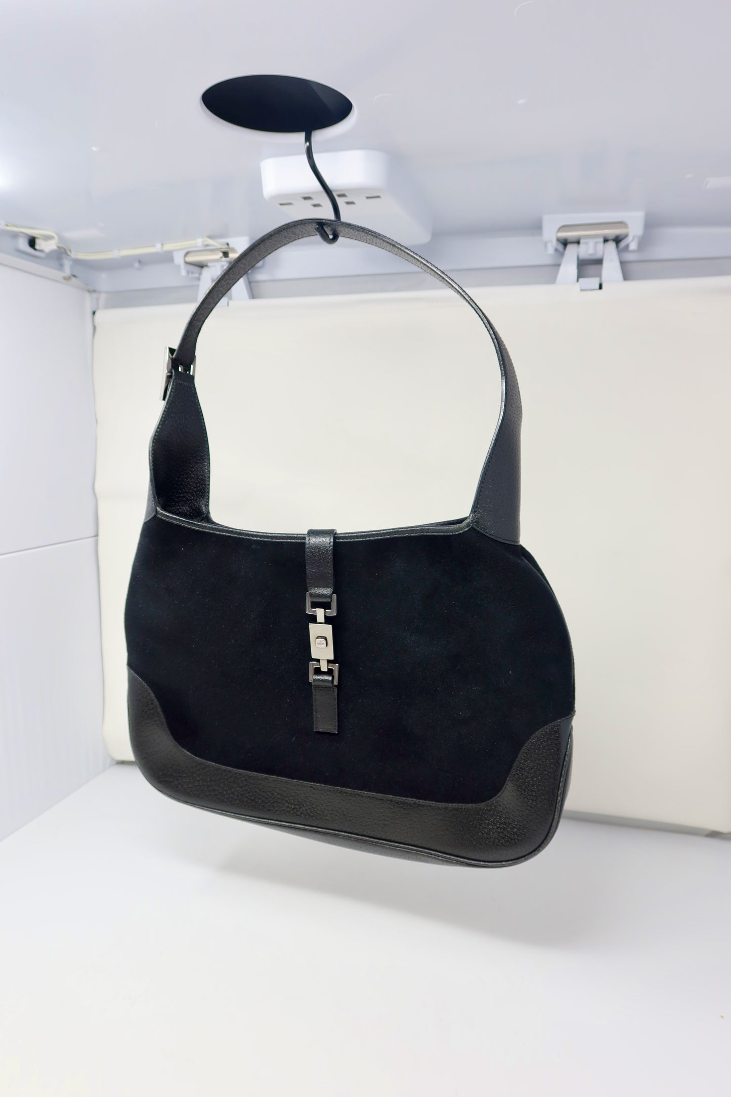 Gucci Jackie Tom Ford Era Wool Black Shoulder Bag