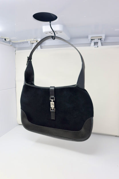 Gucci Jackie Tom Ford Era Wool Black Shoulder Bag