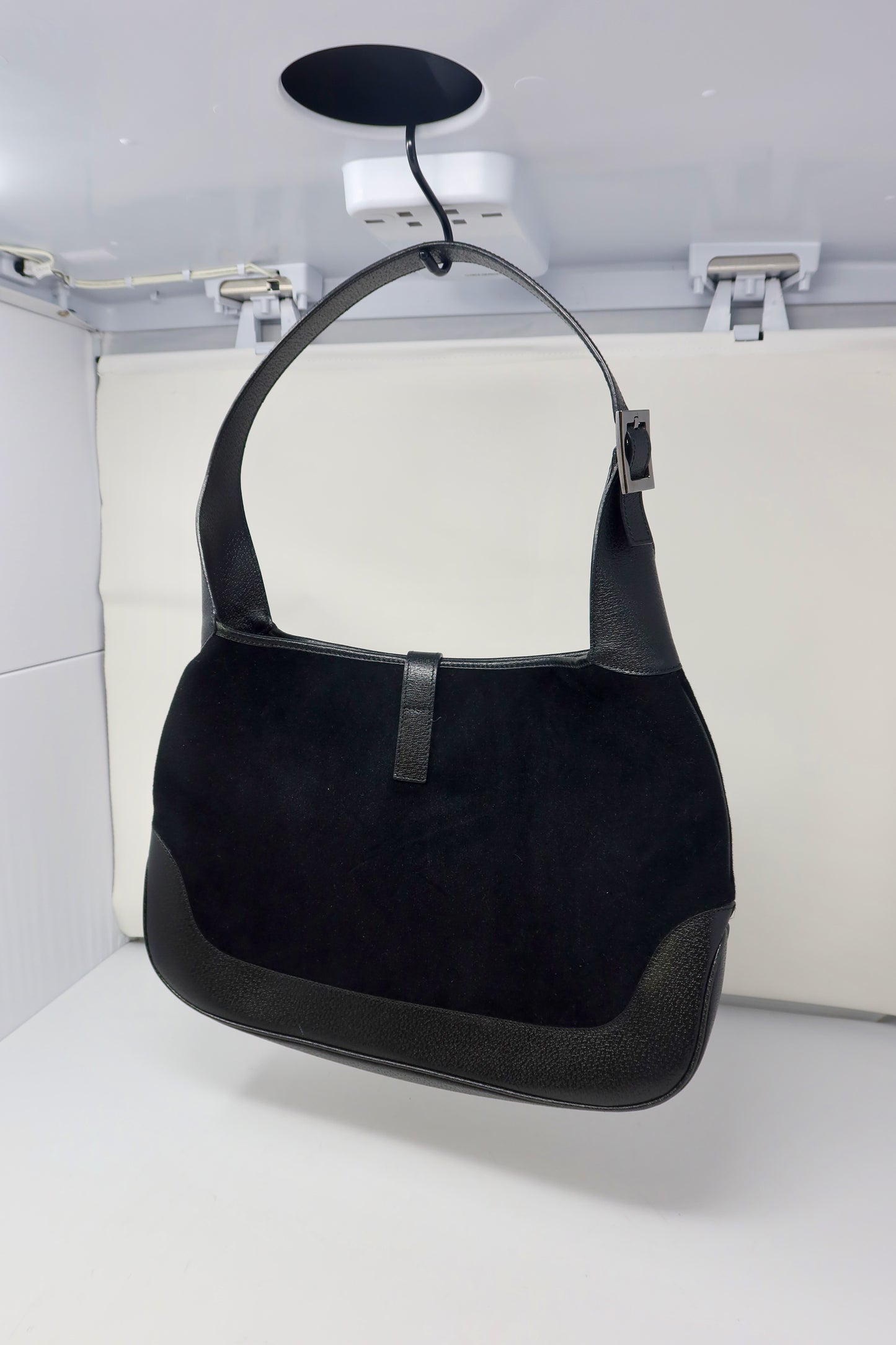 Gucci Jackie Tom Ford Era Wool Black Shoulder Bag
