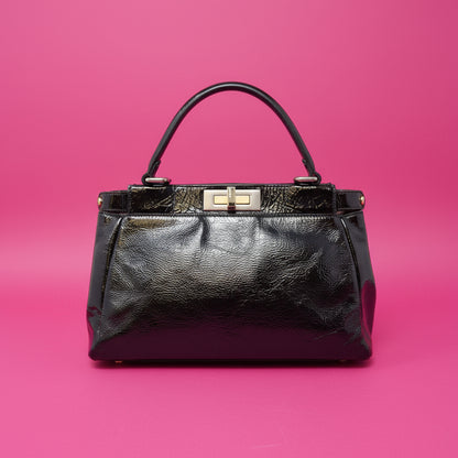 Fendi Peekaboo Black Patent Leather Bag - Under $800
