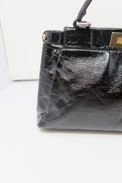 Fendi Peekaboo Black Patent Leather Bag - Under $800