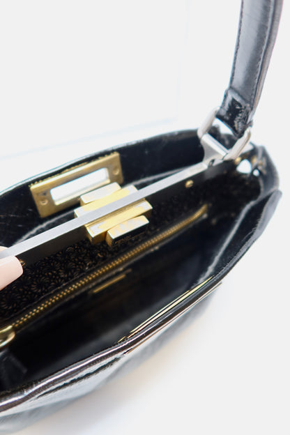 Fendi Peekaboo Black Patent Leather Bag - Under $800