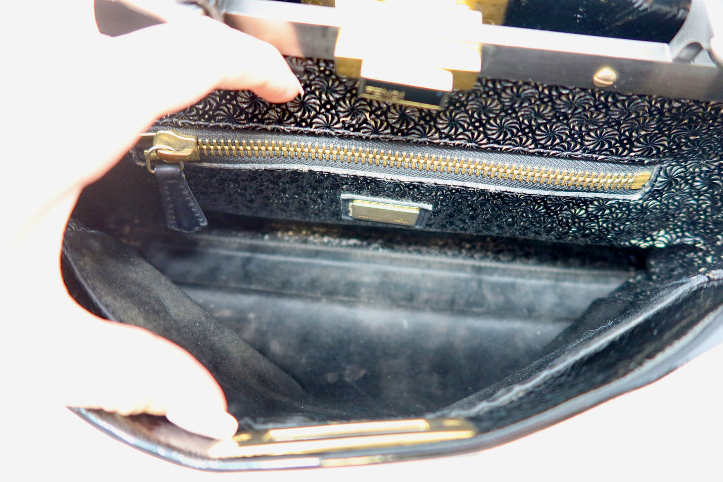 Fendi Peekaboo Black Patent Leather Bag - Under $800