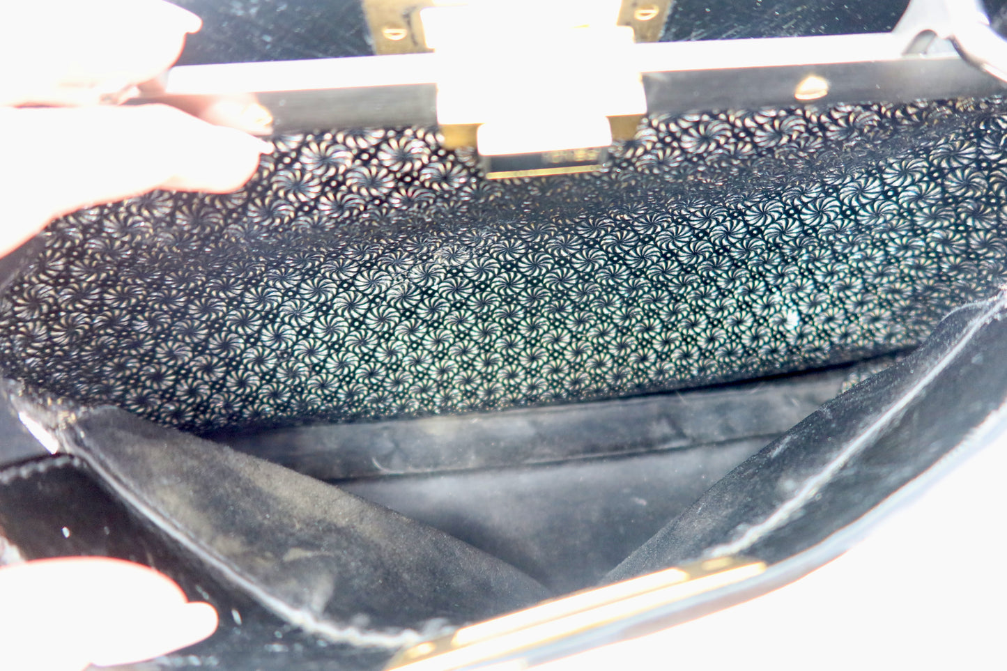 Fendi Peekaboo Black Patent Leather Bag - Under $800