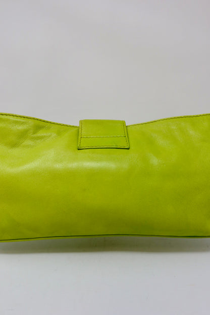 Fendi Lime Green Skinny Baguette Shoulder Bag