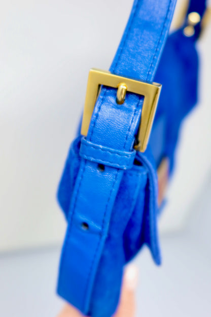 Fendi Baguette Blue Suede