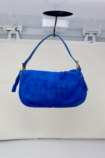 Fendi Baguette Blue Suede