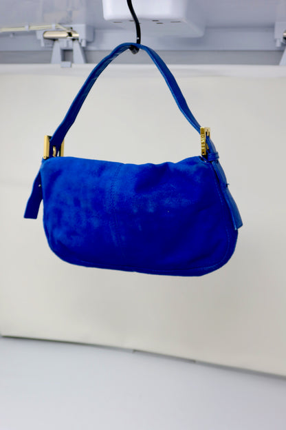 Fendi Baguette Blue Suede