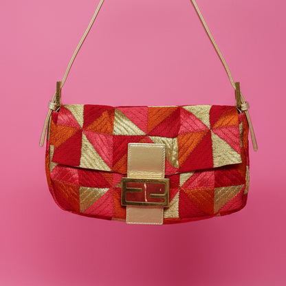 Fendi Baguette Patchwork Multi Color