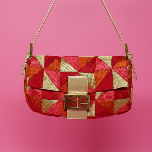 Fendi Baguette Patchwork Multi Color