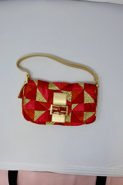 Fendi Baguette Patchwork Multi Color