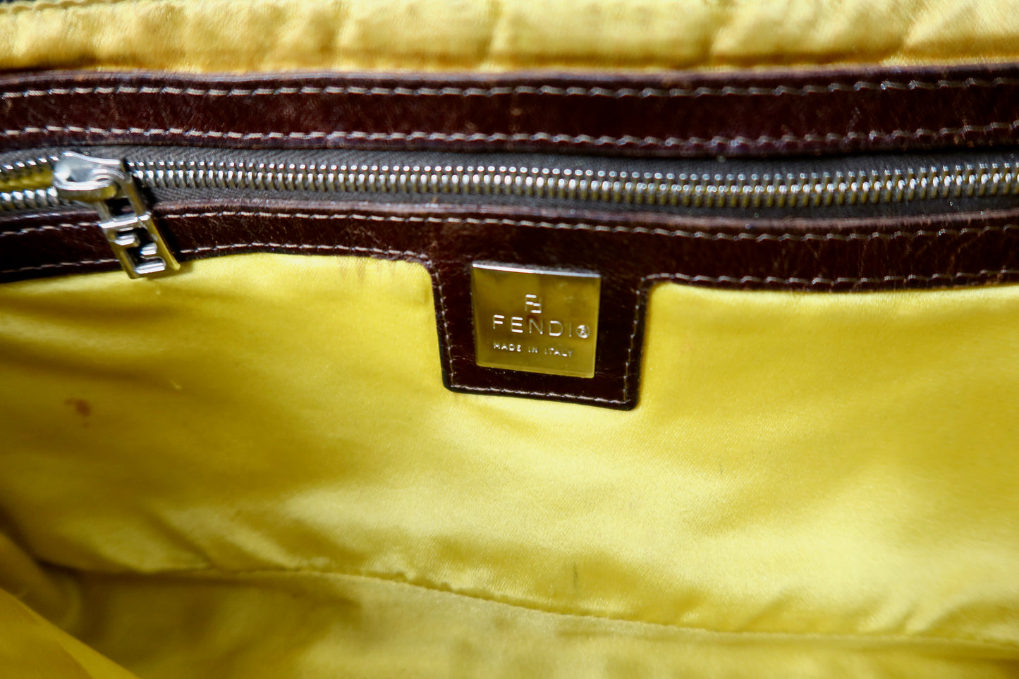 RARE Fendi Baguette Embroidered Beads Denim