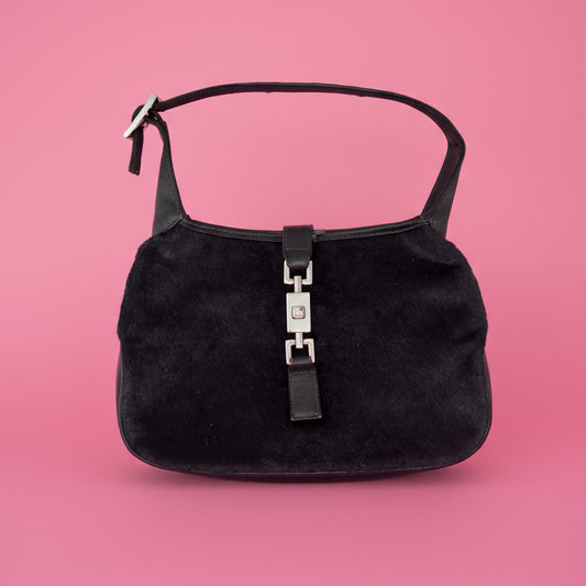 Gucci Tom Ford Era Mini Jackie Black Pony Hair