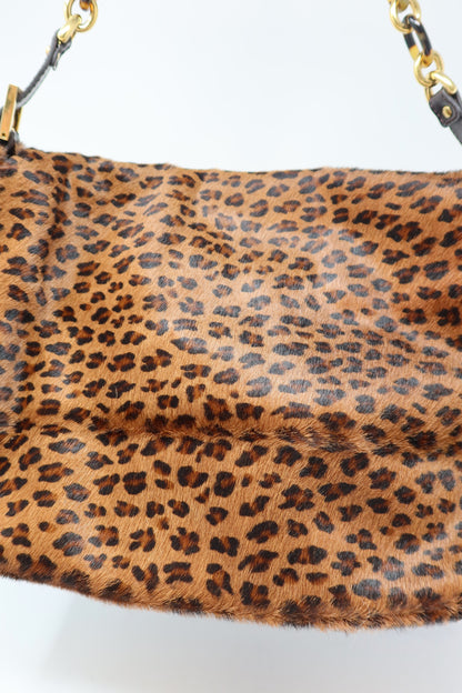 Fendi Mamma Baguette Leopard Pony Hair