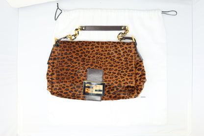 Fendi Mamma Baguette Leopard Pony Hair
