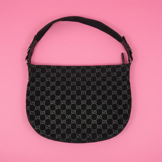 Gucci Velvet Black GG Suede