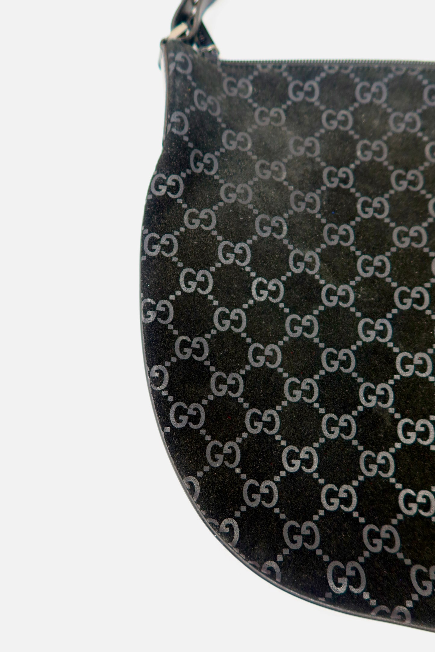 Gucci Velvet Black GG Suede