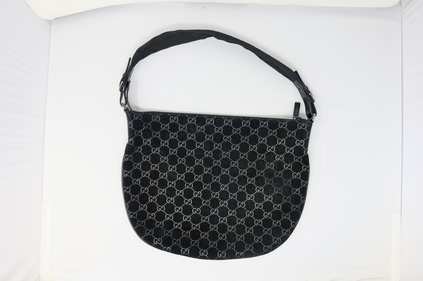Gucci Velvet Black GG Suede