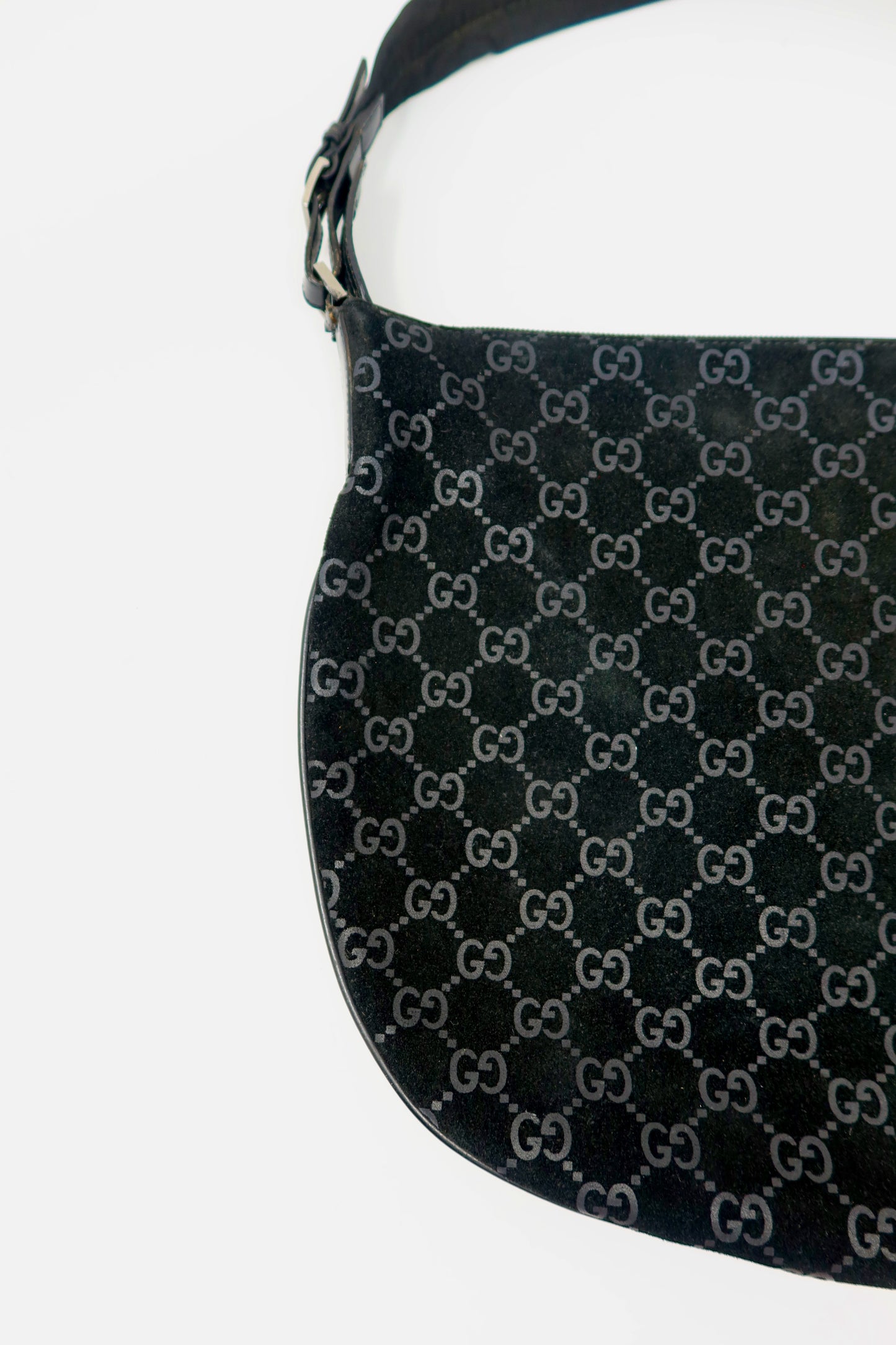 Gucci Velvet Black GG Suede
