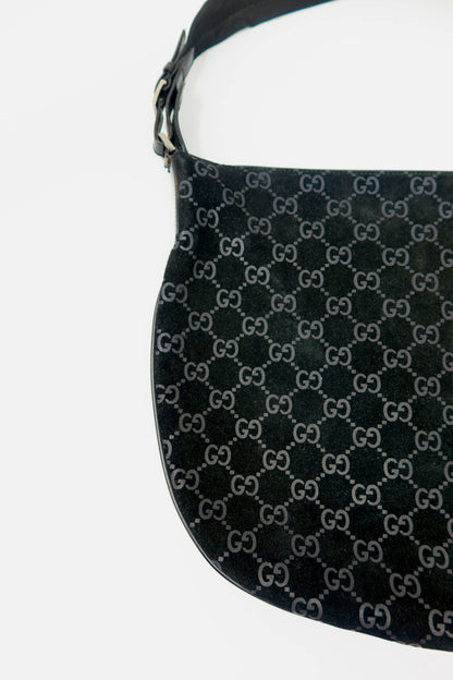 Gucci Velvet Black GG Suede