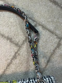 Chanel Easy Fantasy Multicolor Printed Tweed Flap Shoulder Bag