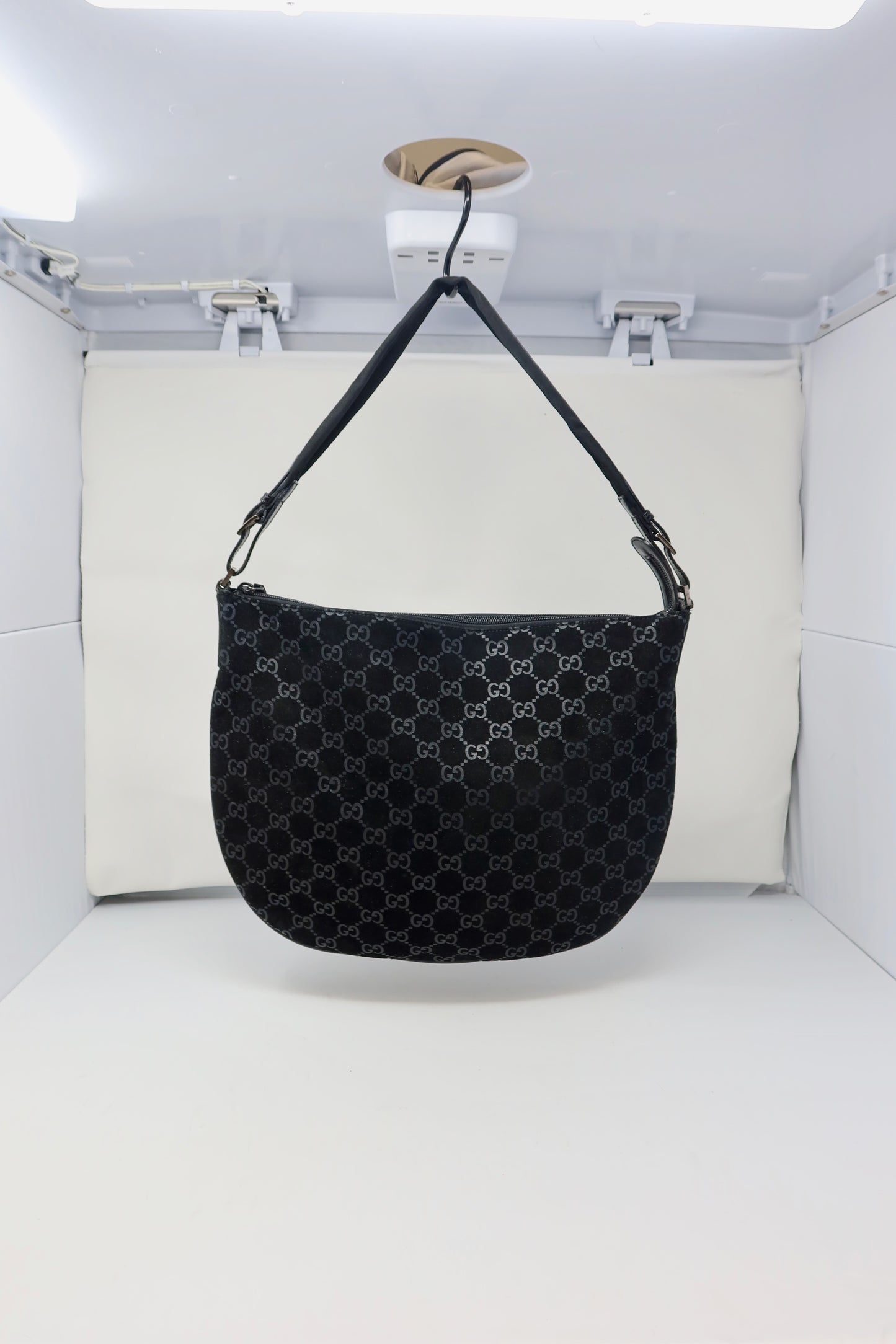 Gucci Velvet Black GG Suede