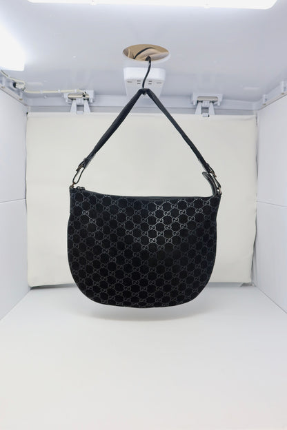 Gucci Velvet Black GG Suede