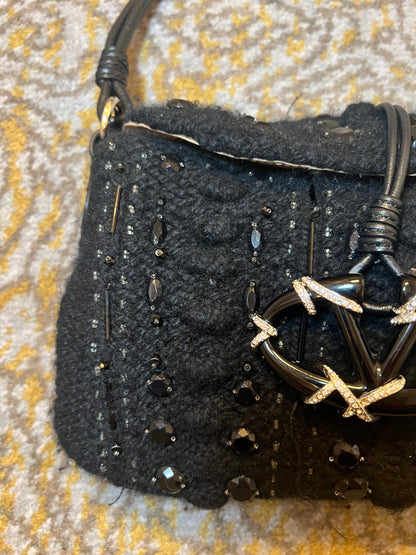 Valentino Black Crochet Bag