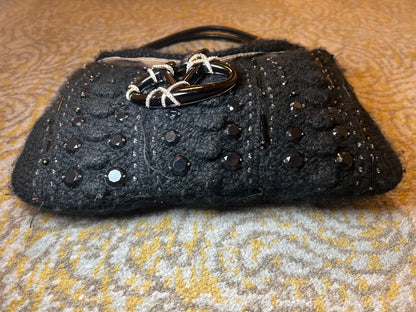 Valentino Black Crochet Bag