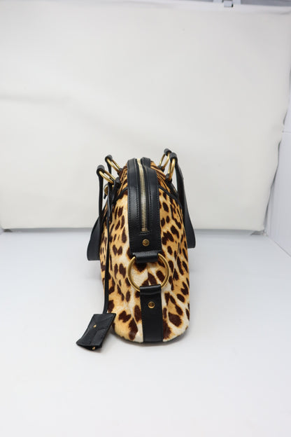 YSL Muse Leopard Print Ponyhair Handbag