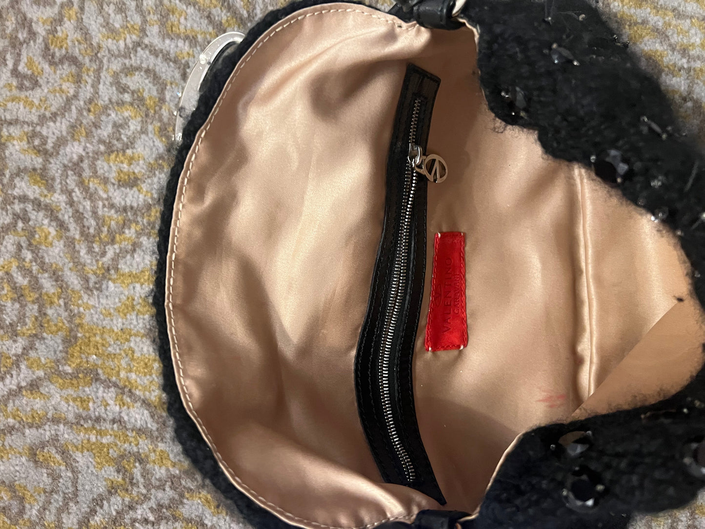 Valentino Black Crochet Bag