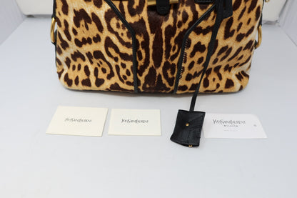 YSL Muse Leopard Print Ponyhair Handbag