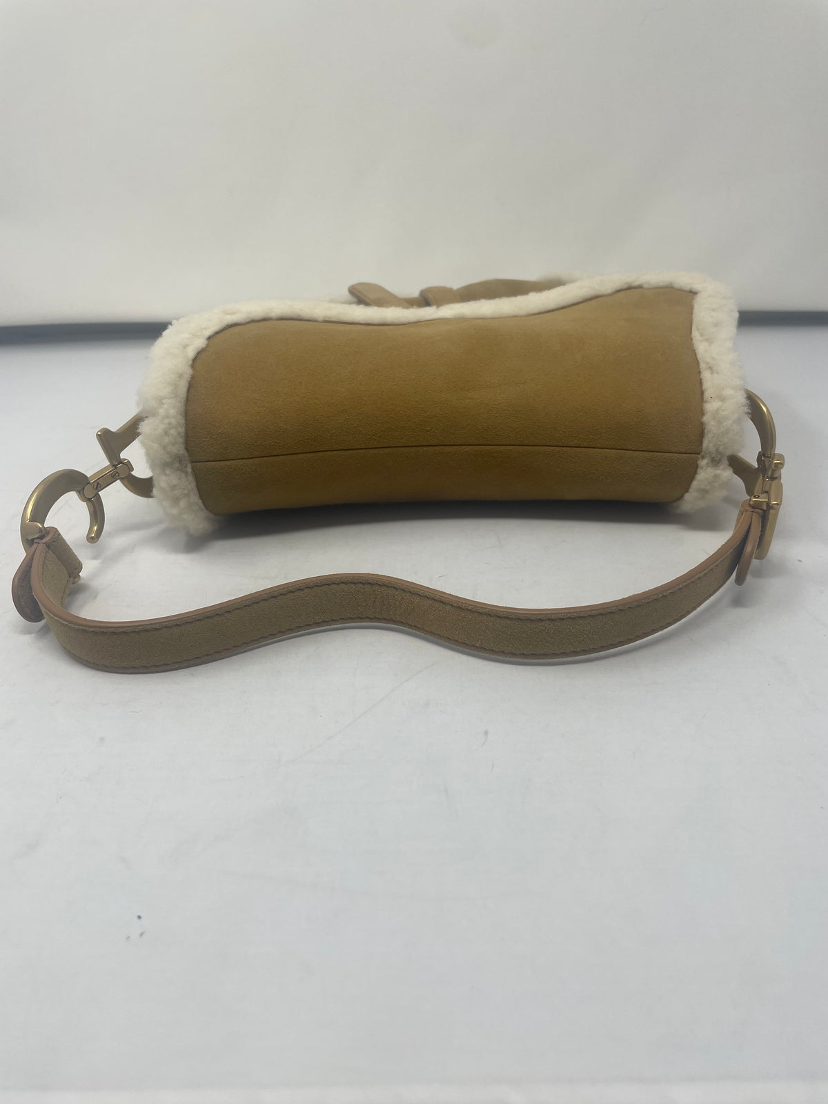 Christian Dior Shearling Saddle Bag